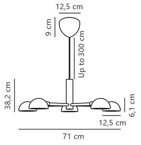 DFTP by Nordlux - Lampadario a sospensione con filo NOMI 5xE14/8W/230V nero