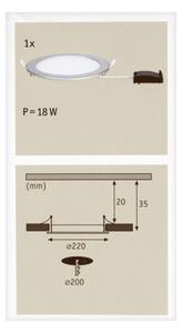 Paulmann 92075 - LED/18W IP44 Lampada da incasso per bagno QUALITY LINE 230V