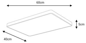 Plafoniera LED FELIZ LED/50W/230V 4000K 40x60 cm nero