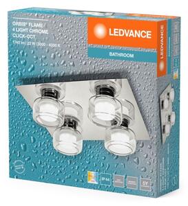 Ledvance -Plafoniera LED da bagno ORBIS FLAME 4xLED/5,5W/230V IP44 cromo