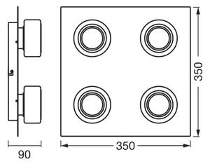 Ledvance -Plafoniera LED da bagno ORBIS FLAME 4xLED/5,5W/230V IP44 cromo