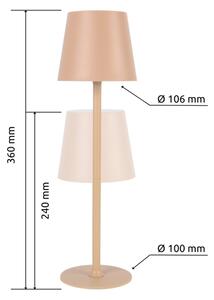 Globo 58438S - Lampada LED touch dimmerabile per esterni VANNIE LED/3W/3,7V IP44