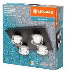 Ledvance -Plafoniera LED da bagno ORBIS FLAME 4xLED/5,5W/230V IP44 nero