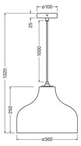 Ledvance - Lampadario a sospensione con filo DECOR CARDBOARD 1xE27/15W/230V diametro 36 cm