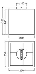 Ledvance - Plafoniera DECOR CARDBOARD 1xE27/15W/230V 25x25 cm
