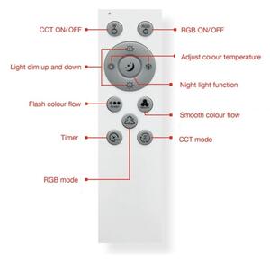 Telefunken 318806TF - Plafoniera dimmerabile RGBW LED/24W/230V + +TC