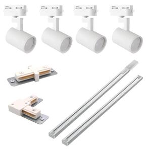 Faretto per sistema a binario LYNX 4xGU10/10W/230V bianco