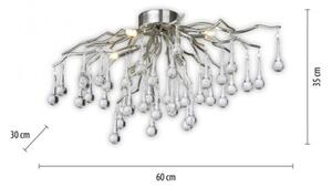 Paul Neuhaus 8090-55 - Lampadario a plafone ICICLE 4xG9/40W/230V 30x60 cm cromo