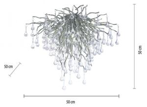 Paul Neuhaus 8091-55 - Lampadario a plafone ICICLE 9xG9/40W/230V diametro 50 cm cromo
