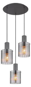 Globo 15904-3HR - Lampadario a sospensione con filo TULIVAR 3xE27/40W/230V diametro 48 cm grigio
