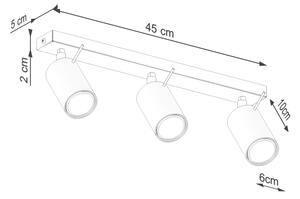 Sollux SL.1508 - Faretto RING 3xGU10/10W/230V rosso