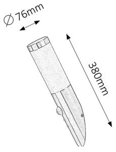 Rabalux 8266 - Applique da esterno con sensore INOX TORCH 1xE27/25W/230V