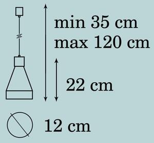 Lampadario a sospensione con filo AVALON 1xE27/60W/230V
