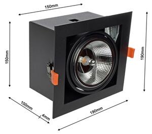 Lampada da incasso PLAZA AR111 1xGU10/12W/230V nero