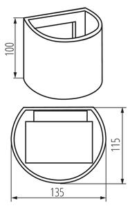 Applique a LED da esterno REKA LED/7W/230V IP54 antracite