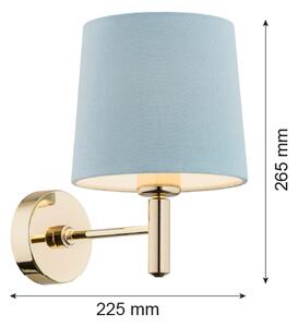Argon 4347 - Applique PONTE 1xE27/15W/230V grigio/ottone