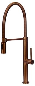 Miscelatore da cucina in rame, flessibile, modello PLXFLEX-62 Pure.Sink