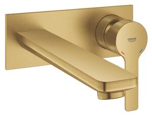 Miscelatore da lavabo a muro, 2 fori, serie Mitige, dimensione L, finitura Cool Sunrise spazzolata - codice prodotto: 23444GN0
