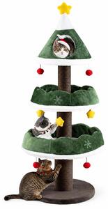 KOMFOTTEU: Albero per gatti alto 143 cm, con piattaforme accessibili e una cuccia superiore