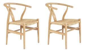 Sedia in Teak e Paglia Naturale - Lotto di 2 - POGIANA