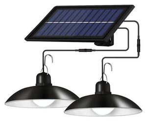 Lampadario solare LED dimmerabile su cavo 2xLED/1,8W/3,7V IP44 6500K 2400 mAh + telecomando