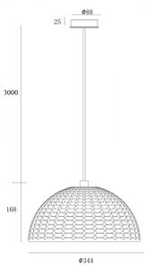 Deko-Light 342143 - Lampadario a sospensione con filo BASKET 1xE27/40W/230V diametro 35 cm