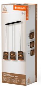 Ledvance - Lampadario a sospensione con filo DECOR CARDBOARD 3xE27/15W/230V