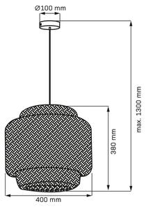 Lampadario a sospensione con filo BERTA 1xE27/20W/230V diametro 40 cm bambù