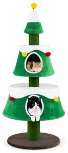 KOMFOTTEU, albero per gatti, ideale per Natale, dimensioni 59 x 156 cm, colore verde