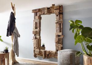 Specchio in legno di Teak 100xx160 Teak naturale laccato UNIKA
