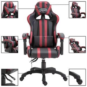 VidaXL Sedia da gioco in ecopelle rosso vino