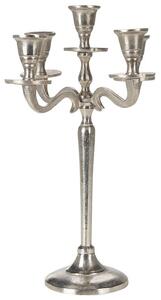 Candelabro Argento Metallo 5 Candele Tradizionale Vintage Fatto A Mano Sala Da Pranzo Camera Da Letto Beliani