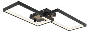 Plafoniera a LED Braytron dimmerabile 40 W, bianco caldo, bianco neutro, bianco freddo, 3 CCT, 4400 lm, rotonda, nera, alluminio, IP20