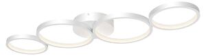 Braytron Moderna plafoniera LED di design dimmerabile 3CCT 3000-6500K telecomando 60W anelli bianco