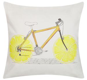Set di 2 cuscini decorativi multicolore motivo bicicletta quadrato 45 x 45 cm accessori per arredamento moderno Beliani