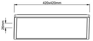 Brilliant - LED Plafoniera MILTON LED/24W/230V 42x42 cm bianca