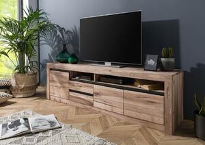 Mobile TV in legno di Quercia Selvatica/ Cerro 185x45x55 bianco oliato MONTREUX #230