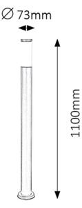 Rabalux 8148 - Lampada da esterno BLACK TORCH 1xE27/25W/230V IP44