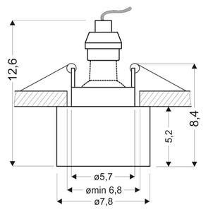 Lampada da incasso TUBA 1xGU10/50W/230V