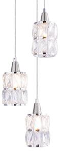 Globo 15760-3 - Lampadario di cristallo a sospensione WOLLI 3xE14/40W/230V