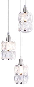 Globo 15760-3 - Lampadario di cristallo a sospensione WOLLI 3xE14/40W/230V