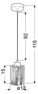 Lampadario a sospensione con filo NOCTURNO 1xE27/40W/230V