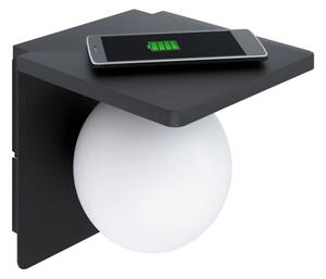 Eglo 98265 - Lampada da parete con ricarica wireless CIGLIE 1xE14/40W/230V
