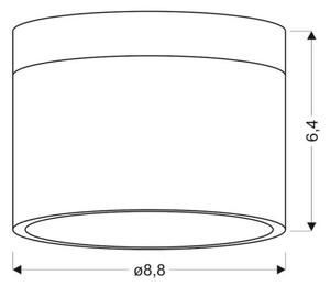 Plafoniera LED TUBA LED/9W/230V bianco/beige
