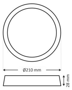 Plafoniera LED LED/18W/230V 4200K diametro 21 cm bianco