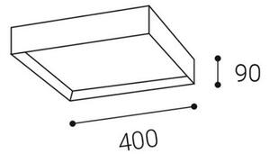 LED2 - Plafoniera LED MILO LED/30W/230V nera 3000/4000K