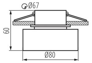 Kanlux 29236 - Lampada da incasso GOVIK GU10/10W nero