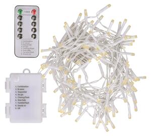 BRILAGI - Catena natalizia LED da esterno 120xLED/8 funzioni/3xAA 9,5m IP44 bianco caldo