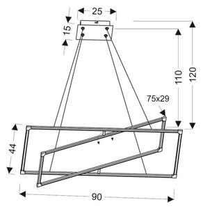 Lampadario LED su filo KSEROS LED/45W/230V