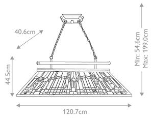 Elstead QZ-INGLENOOK-ISLE - Lampadario a catena in stile Tiffany INGLENOOK 3xE27/100W/230V